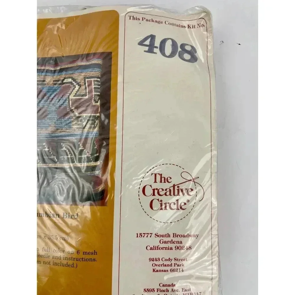 VTG Shades of Autumn Pillow Cover Needlecraft Kit 408 NEW 1982 Creative Circle‎